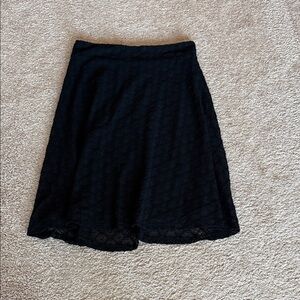 Sharagano Elegant Black A-Line Skirt